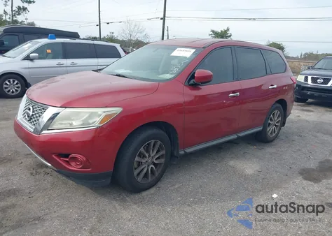 2014 Nissan Pathfinder S z USA, uszkodzony, nr VIN 5N1AR2MN5EC680541